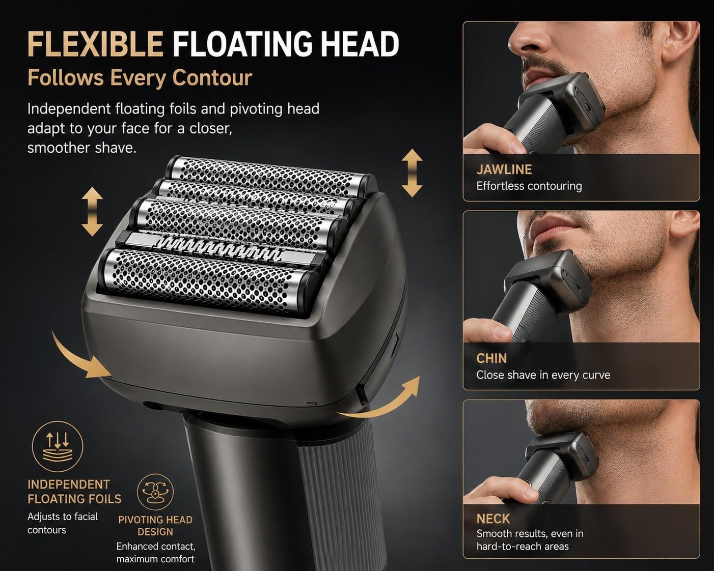 Electric Razor Foil Shaver Cordless Shaving Machine Skin Fade Barber Full Kit
