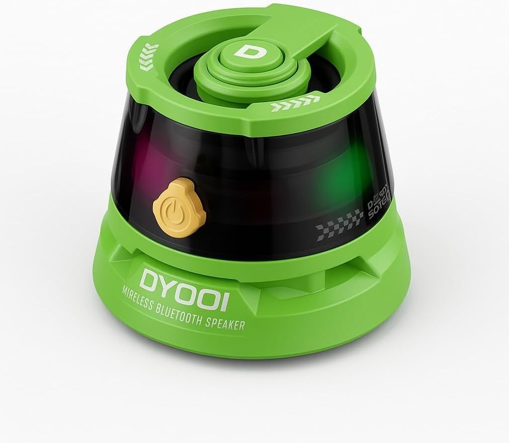 DY200 Mini Magnetic Bluetooth Speaker – Portable Wireless Speaker with RGB LED, Phone Stand, Deep Bass, Rechargeable Battery, Compatible with Android, iPhone & All Bluetooth Devices